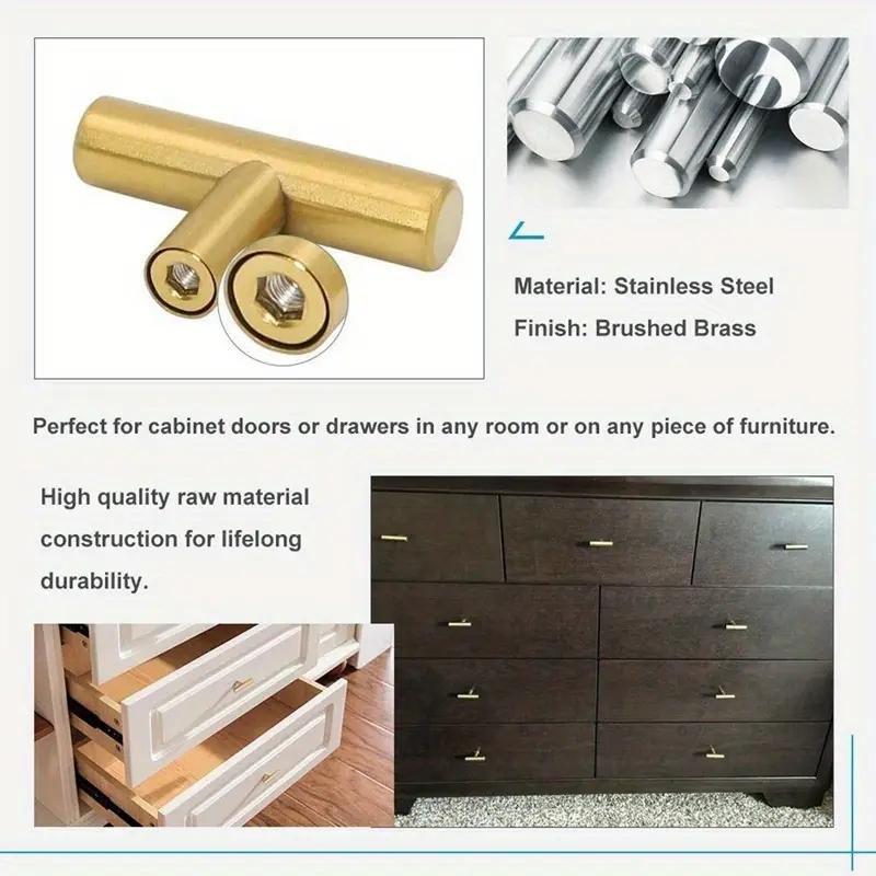 Modern Rectangular Cabinet Knobs and Pulls, Door Hardware, 50mm Long Single Hole Door Handles with Screws, Easy Installation, Simple Design