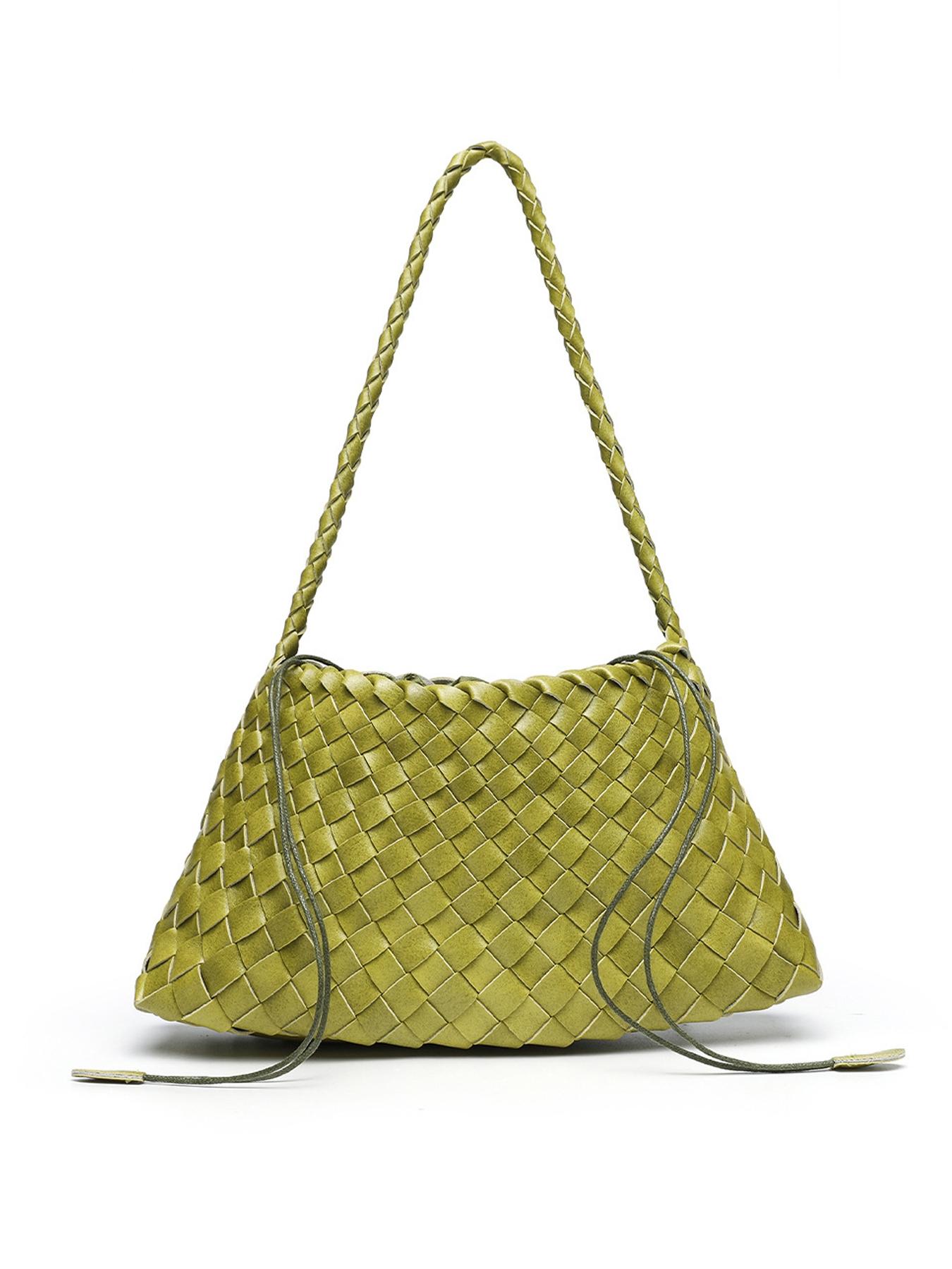 Woven Tote Bag for Women Hand Shoulder Bag Weave Purse Woven Leather Handbag