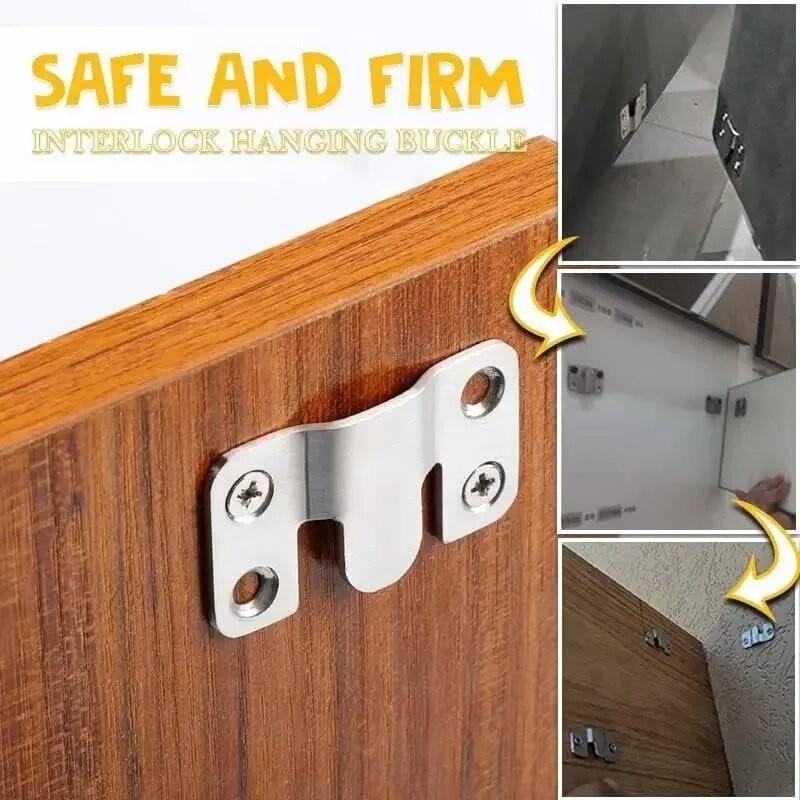5/10/20 Pieces Picture Frame Hooks, Wall Mounting Brackets, Embedded Hanging Clips, Interlocking Furniture Connector Parts