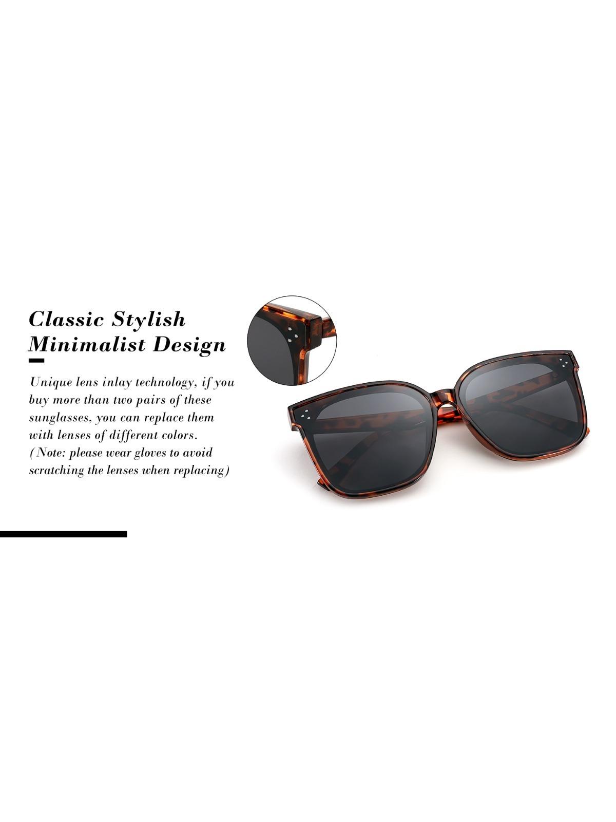EyeconicFinds Retro Square Polarized Sunglasses Women Men 