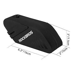 ROCKBROS Bike Bag - Waterproof 0.6L Seat/Frame Top Tube Bag, Lightweight, MTB/Road/Foldable Bikes