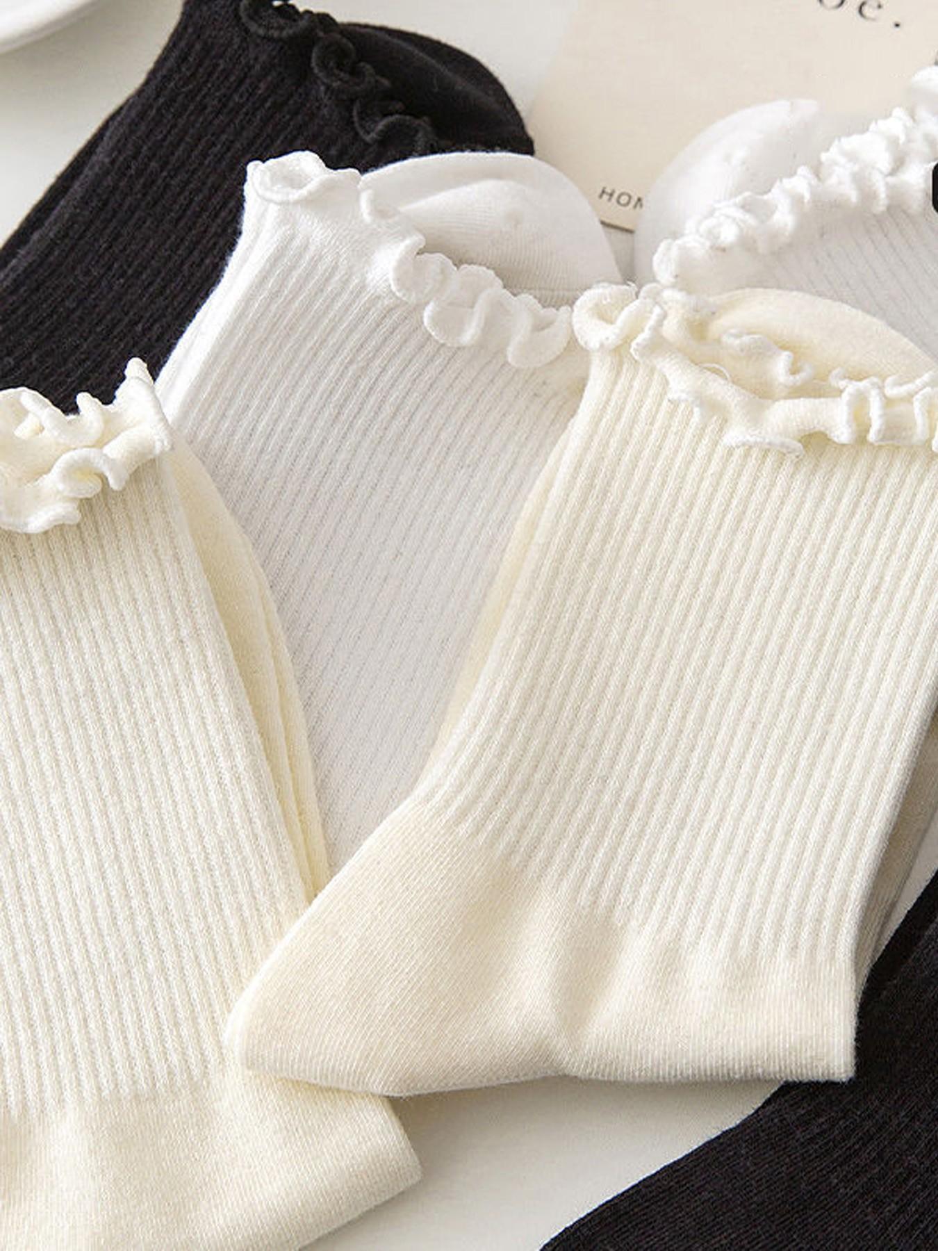 6 Pairs of Ruffle Socks for Women, Cute Ruffle Ankle Socks for Spring 6 Pairs of Ruffle Socks for Women, Cute Ruffle Ankle Socks for Spring