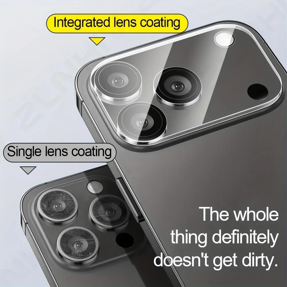 3pcs HD Camera Lens Tempered Glass Protectors Compatible With 17 Pro Max 16 Pro Max 15 Pro Max 16E 16 15 14 12 9H Hardness, Scratch Resistance, Easy Installation, Full Coverage, HD Clear, Protection, Protective, Accessories