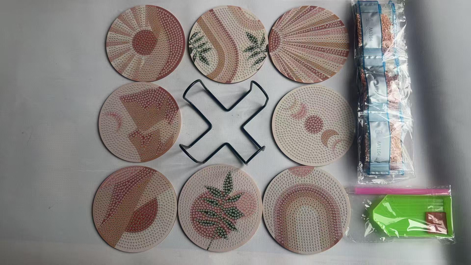 Pastel-Colored Landscape Pattern DIY Diamond Art Painting Coasters, 8 Counts Wooden Round Table Decorative Cup Mats with Stand for Display to Add Style for Home, Kitchen and Coffee Shop #GLOBAL PICKS Pastel-Colored Landscape Pattern DIY Diamond Art Painting Coasters, 8 Counts Wooden Round Table Decorative Cup Mats with Stand for Display to Add Style for Home, Kitchen and Coffee Shop #GLOBAL PICKS