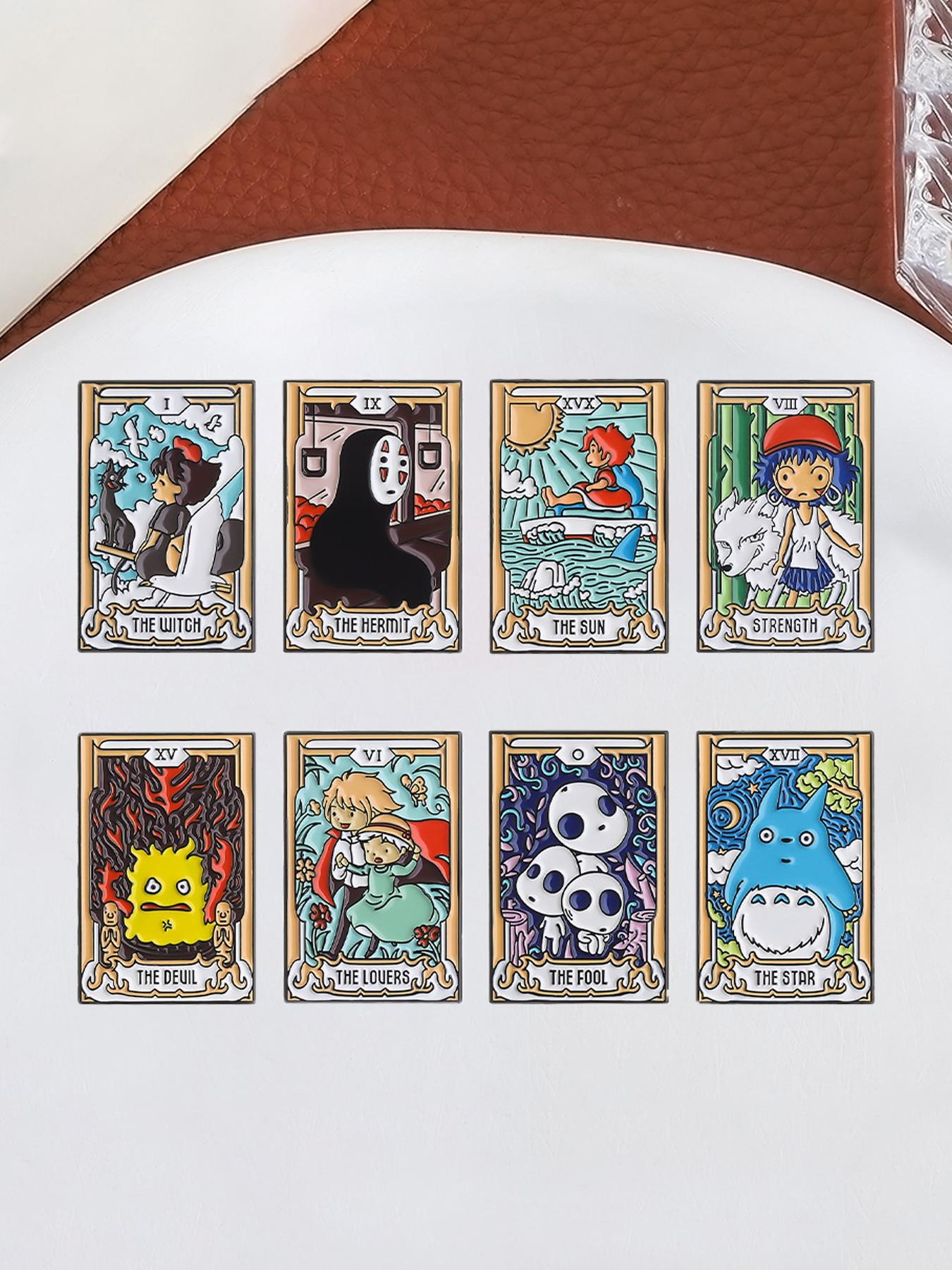 8 Piece Set Cartoon Anime Peripheral Enamel Pins Decor Pins Durable Metal Pins Classic Animation Character Alloy Brooches Lapel Backpack Badge Fashion Jewelry Accessories Gifts for Friends