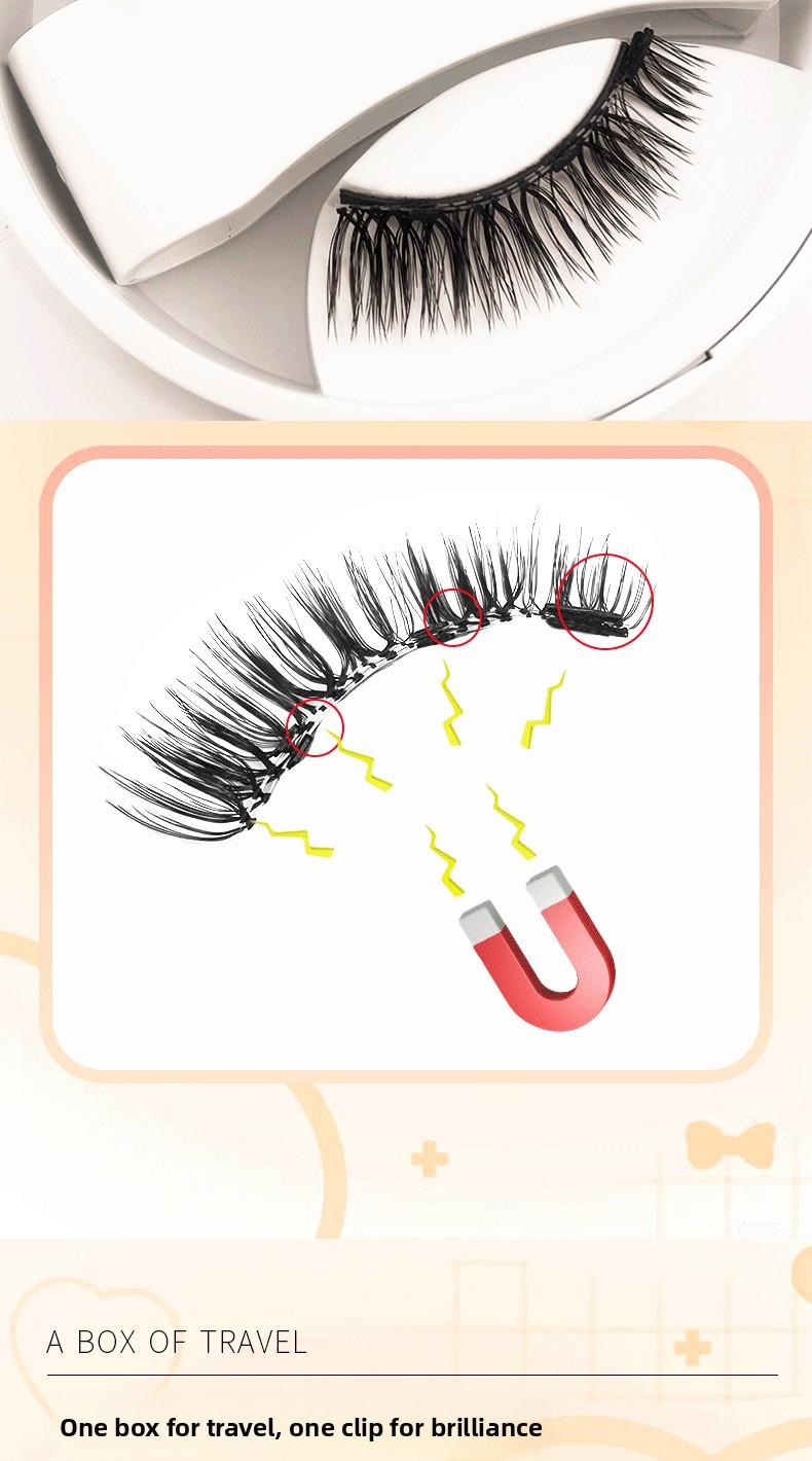 New Magnetic False Eyelashes Set 8 Styles Reusable Waterproof Natural Look for Daily Party Eye Makeup Extension