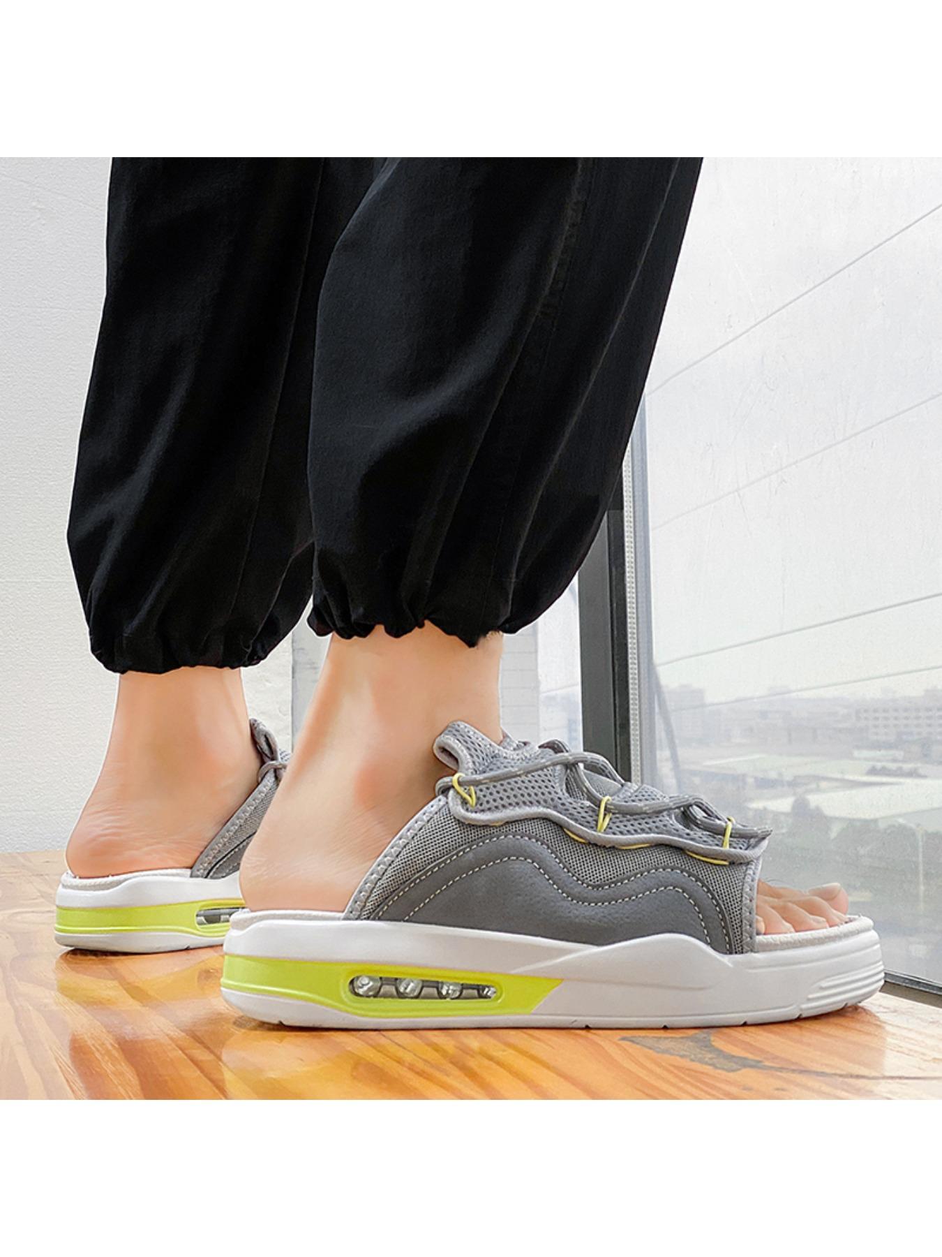 Summer thickened sandwich bottom slippers, fabric breathable sandals, fashion slippers men 's slippers