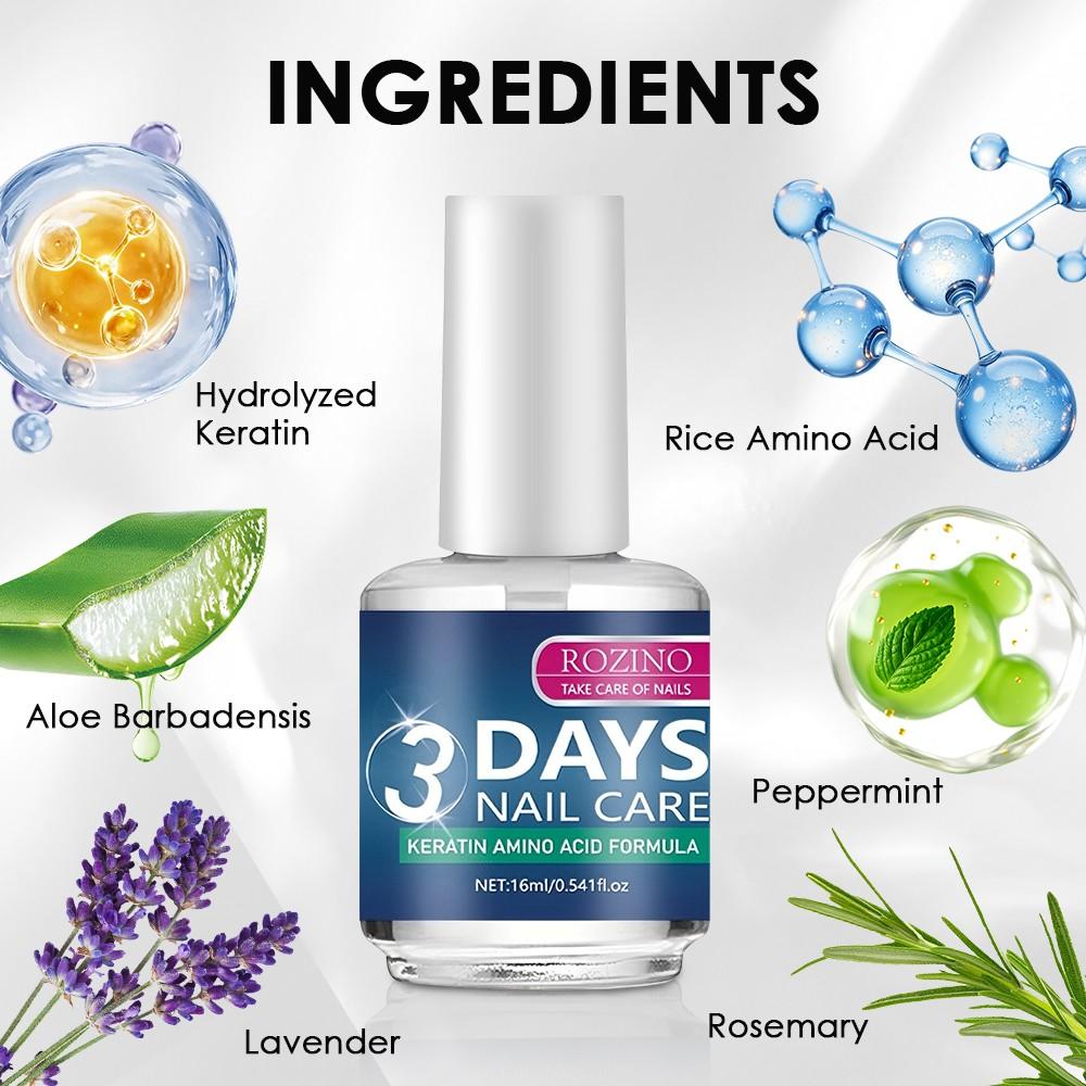 Nail Care Oil Moisturizing Shine Repair Cracked Nails Clear Non-Greasy Nail Nutrition Oil Keratin Amino Acid Vitamin E Deep Nourishing Strong Anti-Breakage Gift