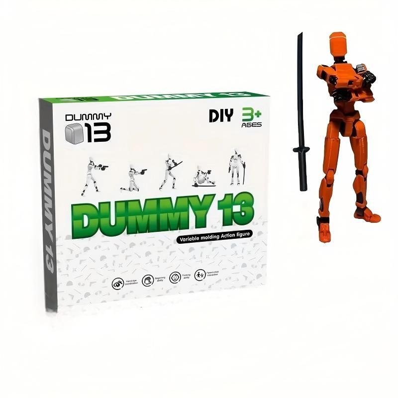 Lucky 13 Action Figure with Weapon Accessories, Desktop Decor, Stress Relief Toy for Kids and Adults, Model C1