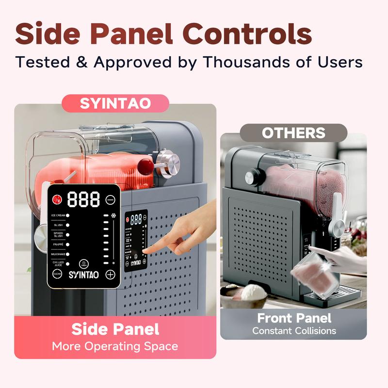 SYINTAO Slushie Machine Valentine’s Gift, 88oz, 6 Preset Programs, No Ice Needed, Rapid Freezing & Auto-Cleaning, Make Slush, Margaritas, Smoothies & Milkshakes for Couples Date Night, Friends & Family Party