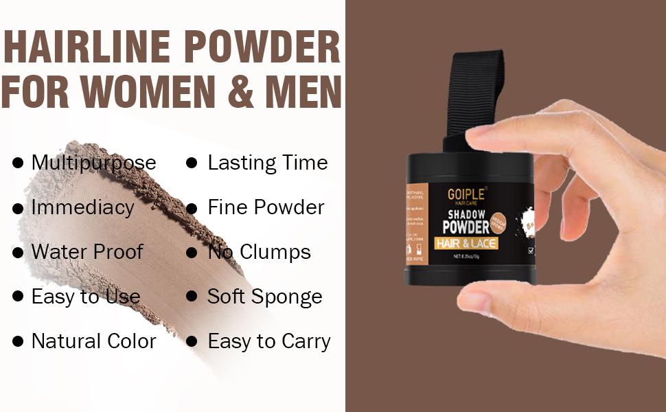 4 Count Hairline Powder Kit - Root Touch Up and Filler for Women, Hair Color Powder with Brush for Hairline Daily Ash Brown Blonde Balayage