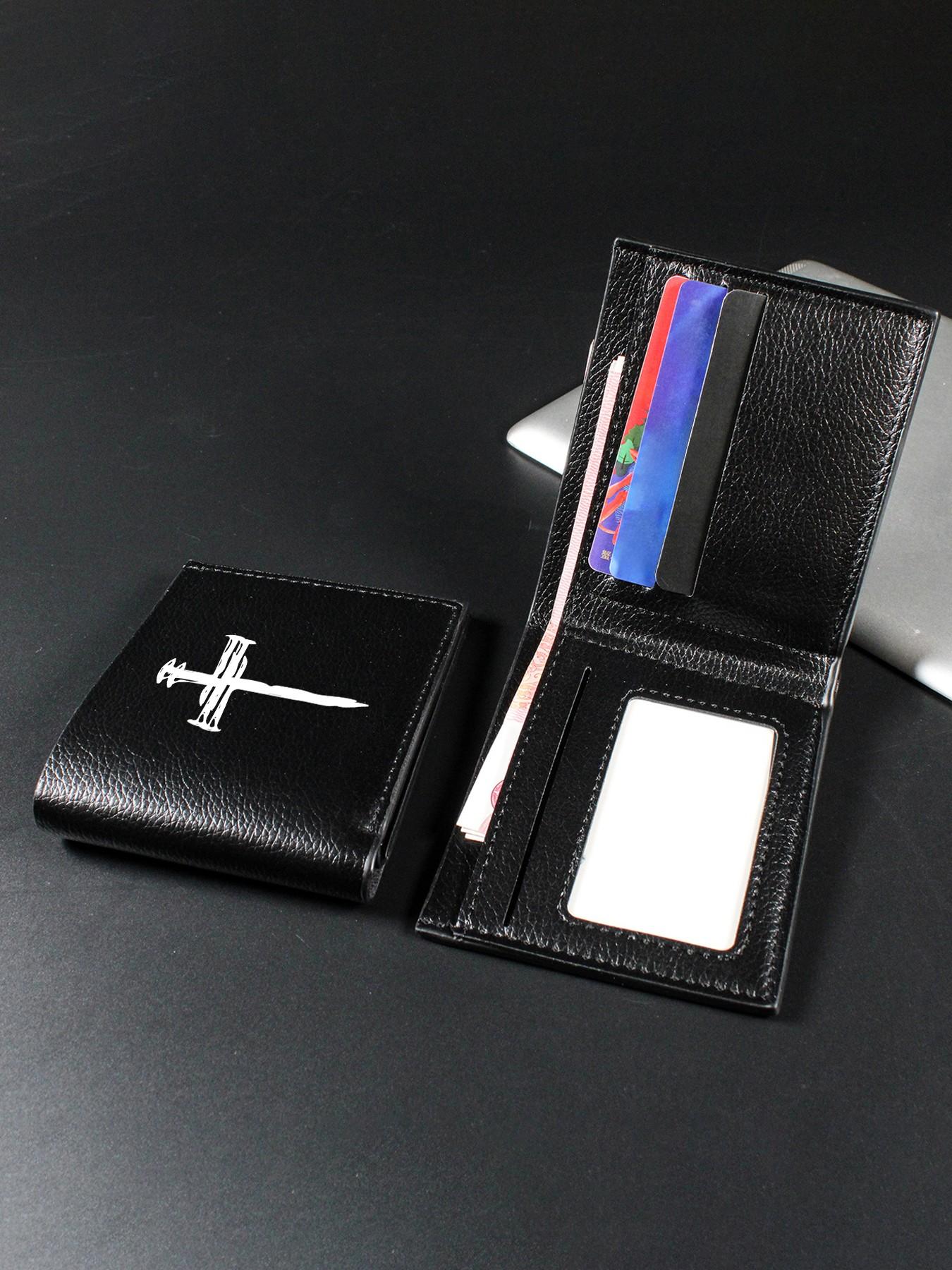 Christian Nail Cross Graphic Bifold Wallet, Gender-Neutral Slim Card Case, Heartfelt Graduation Gift for Students, Ideal for Back to School, New Job, Promotion