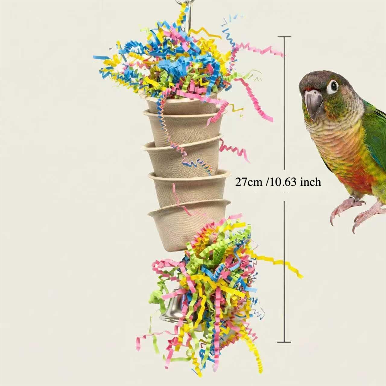 Parrot 5-Layer Feeding Cup, Interactive Food Holder, Suitable for Small Medium Parrots, Enhances Foraging Fun, Ideal for Biting & Grinding Beaks