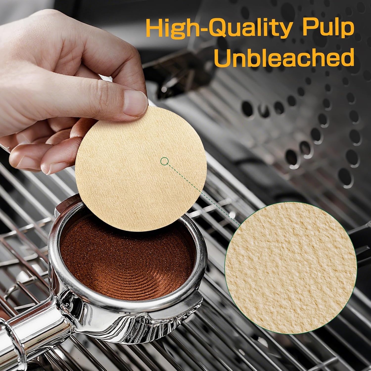 600 count Espresso Filter Paper, Portafilter Filter Disposable Puck Screen for  Espresso Machine 51mm Portafilter Filter Basket, 51mm