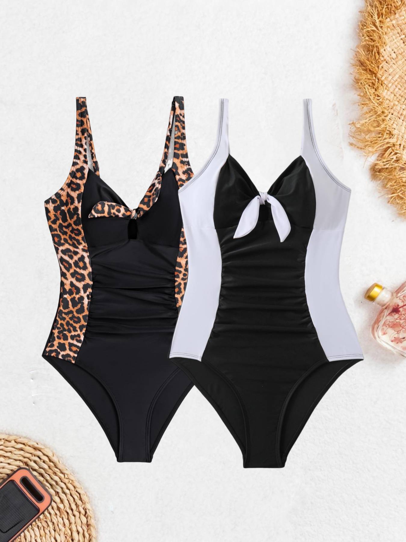 Women's Colorblock Cut Out One-piece Swimsuit, Casual Sexy Swimwear for Beach Holiday Vacation, Ladies Swimsuit for All Seasons