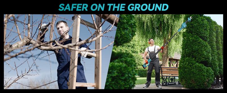 SeeSii 2-in-1 Cordless Electric Pruning Shears with Pole, 15Ft Reach, 1.2" Cutting Diameter, 21V 2x 4000mAh Batteries, Battery Powered Tree Pruner with Brushless Motor for Efficient Branch Trimming PS100 #TikTokShopBlackFriday