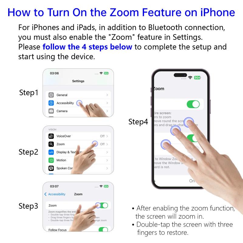 Bluetooth Remote for TikTok Scrolling, Page Turning, Volume Control & Camera Shutter | Hands-Free Phone Controller for iPhone & Android, 2026 Upgraded, Wireless Remote Control