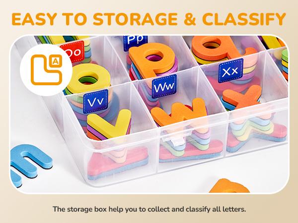 JoyCat Classroom Magnetic Letters Kit 234 Pcs with Double, Foam Alphabet Letters for Preschool Learning, Fridge ABC Education Toys, Educational Tools