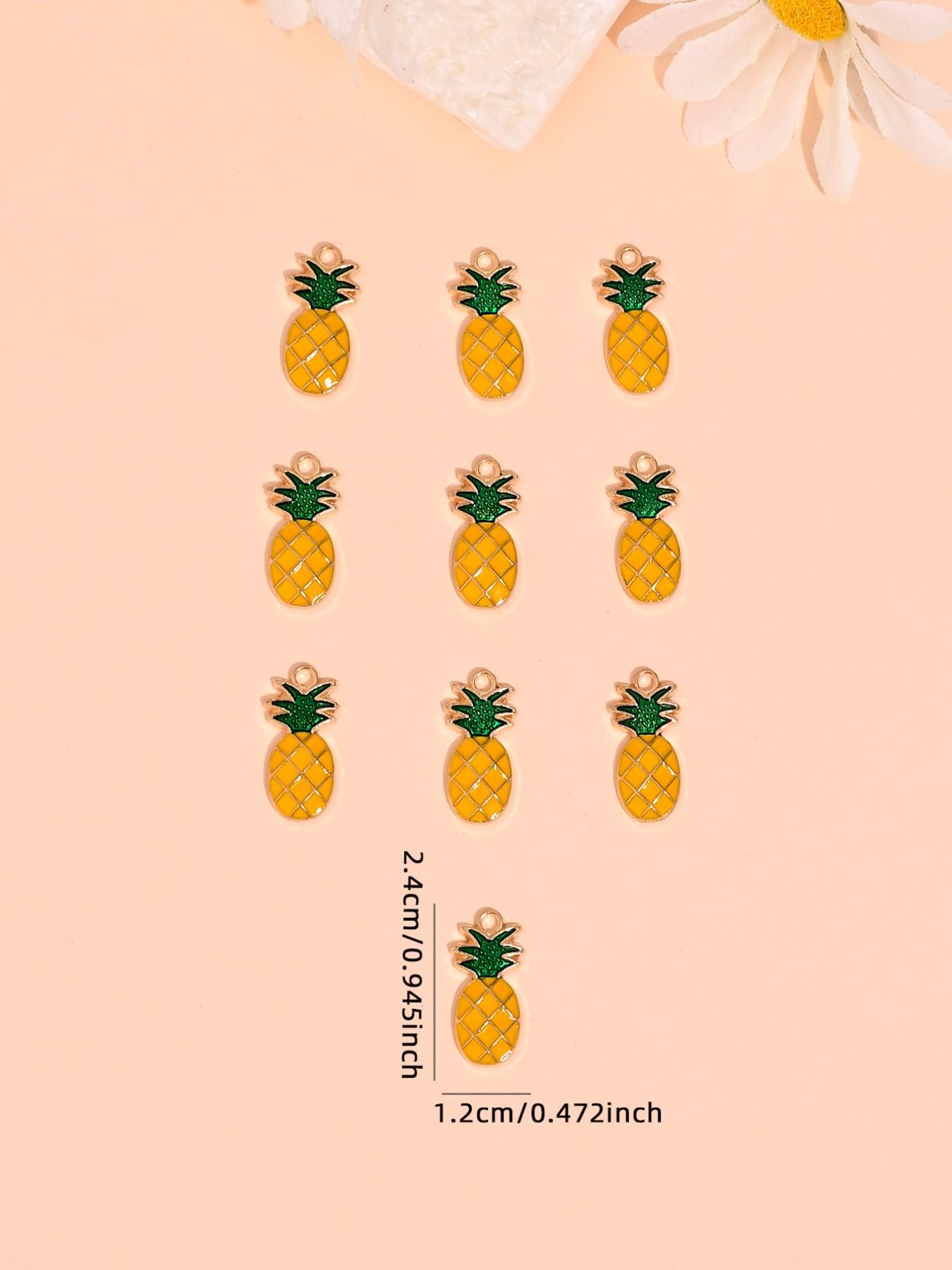 10 Cute Cherry Strawberry Pineapple Watermelon Avocado Charms, DIY Jewelry Making, Earrings Necklaces Bracelets, Daily Accessories