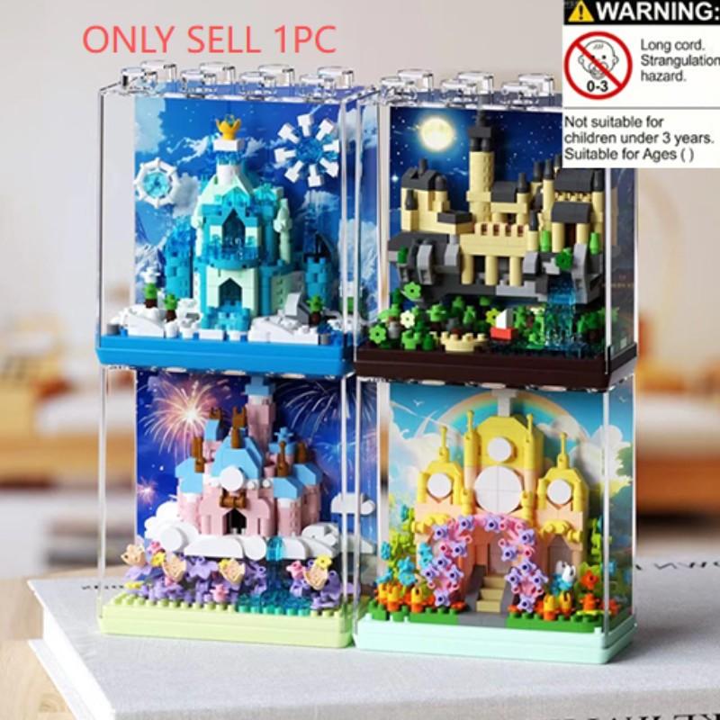 Castle Design Building Blocks, 1 Set Creative Desktop Ornament, Home Decor, Office Desktop Decoration, Perfect Gift for Friends & Family