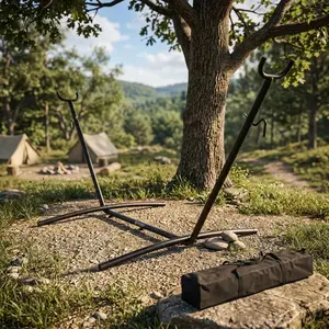 Heavy Duty Adjustable Steel Hammock Stand 450 Lbs Capacity Weather Resistant Portable Frame Easy to Assemble with Carry Bag 9 FT