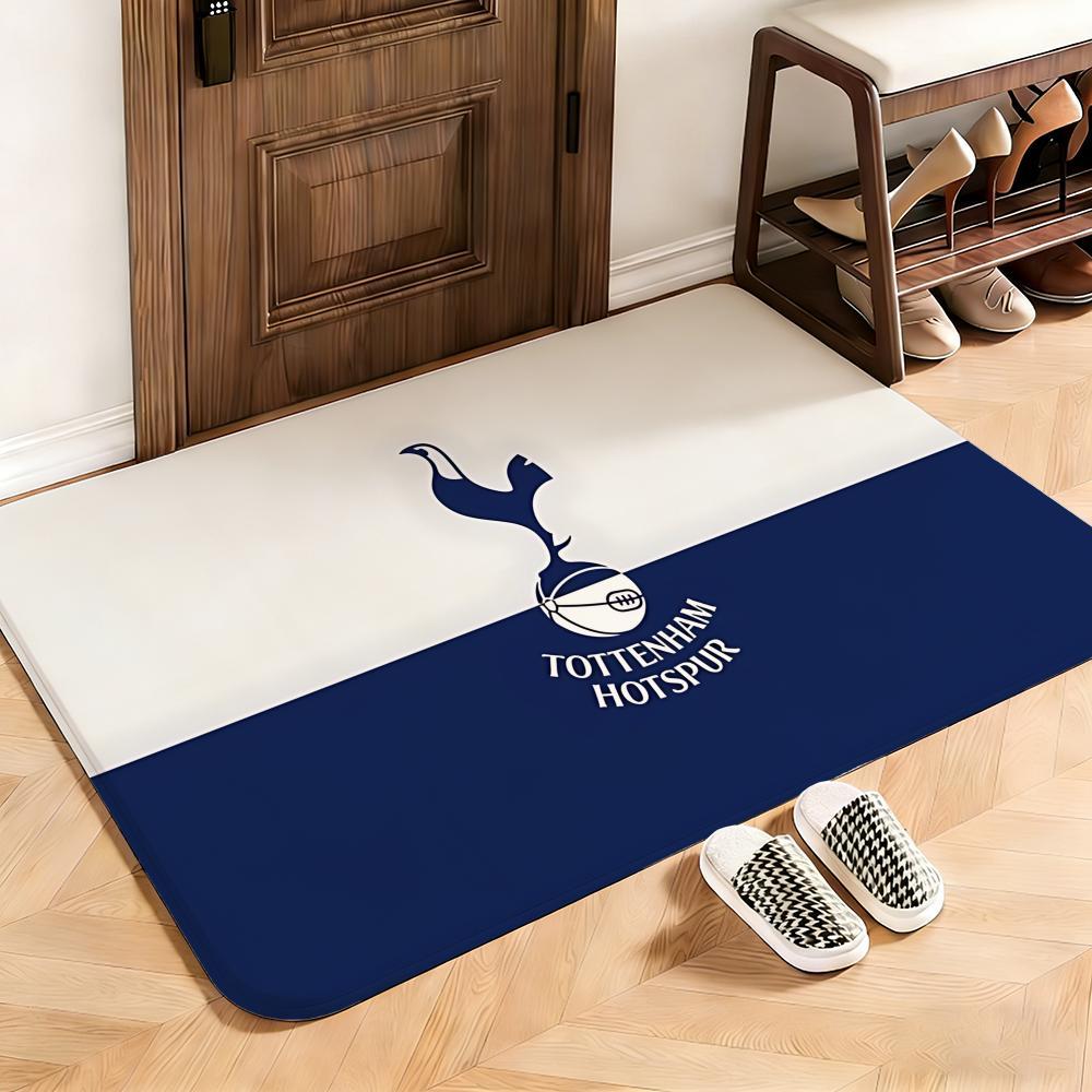 Sports Tottenham Hotspur Football Club Floor Mat This soft flannel mat provides a cozy Soft flannel mat with quick water absorption, non-slip and durable. Easy to clean, ideal for bathroom and entryway use.