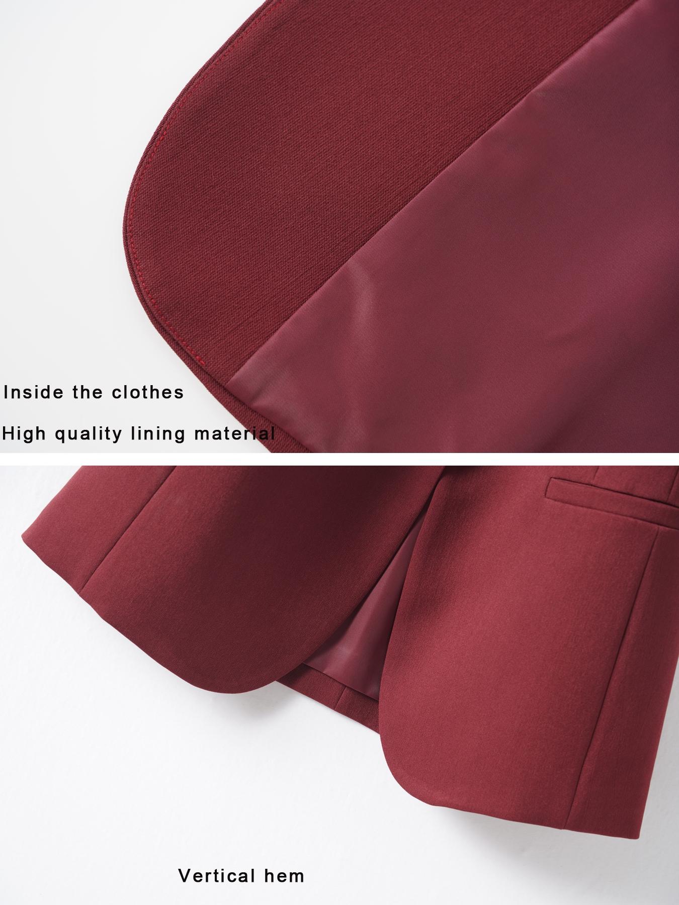 Women's Solid Color Sleeveless Blazer Vest, Plain Color Waistcoat, Elegant Outerwear for Work Office Business, Ladies Spring & Fall Clothes