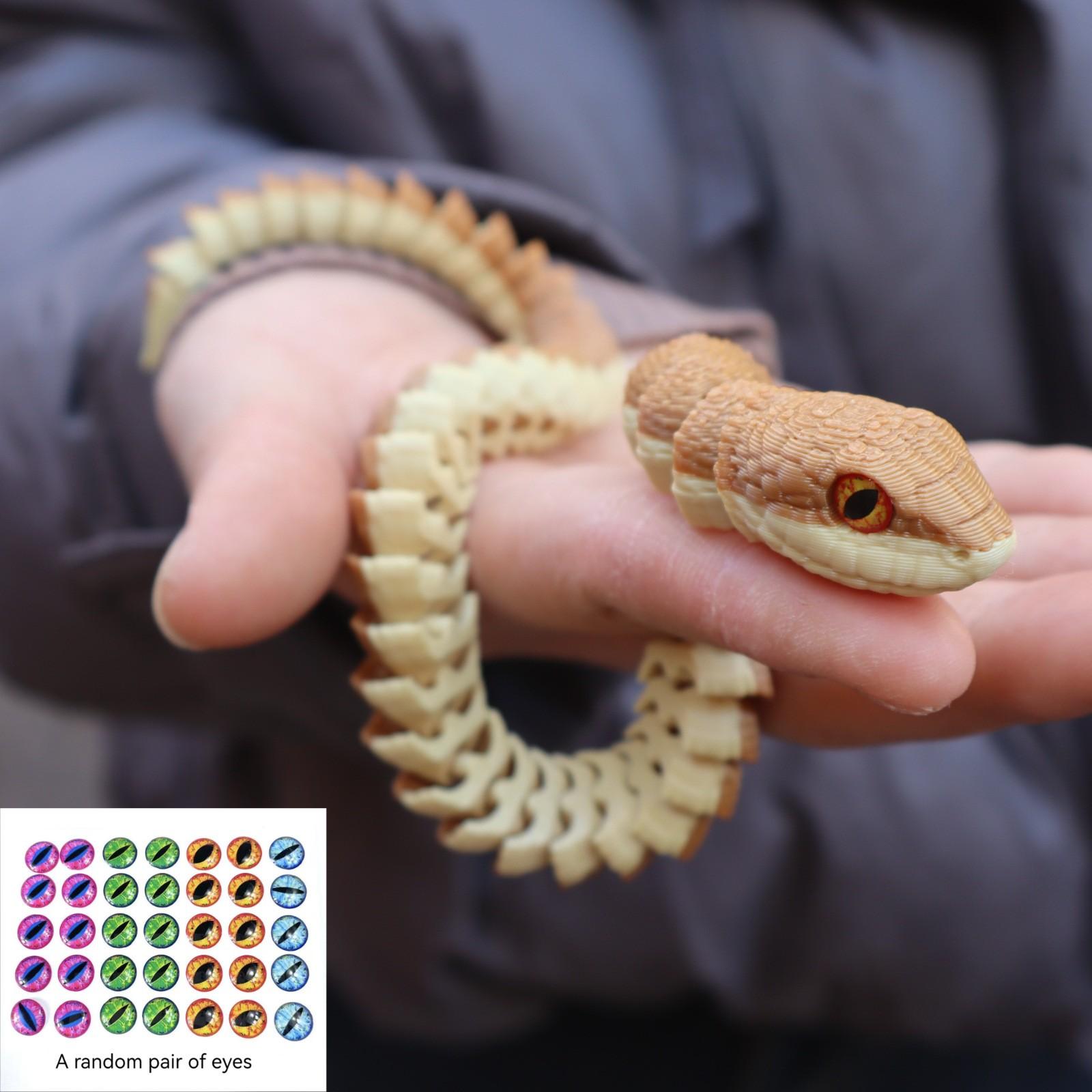 Printable Multi-Color Viper Model Toy Figure, Movable Snake Collectible Decoration, Unique Gift Idea for Enthusiasts