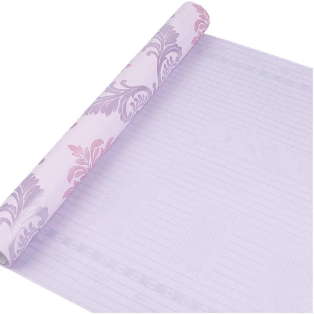 17.7x118 Inch Self Adhesive  Damask Removable Shelf Liner Cabinet Sticker