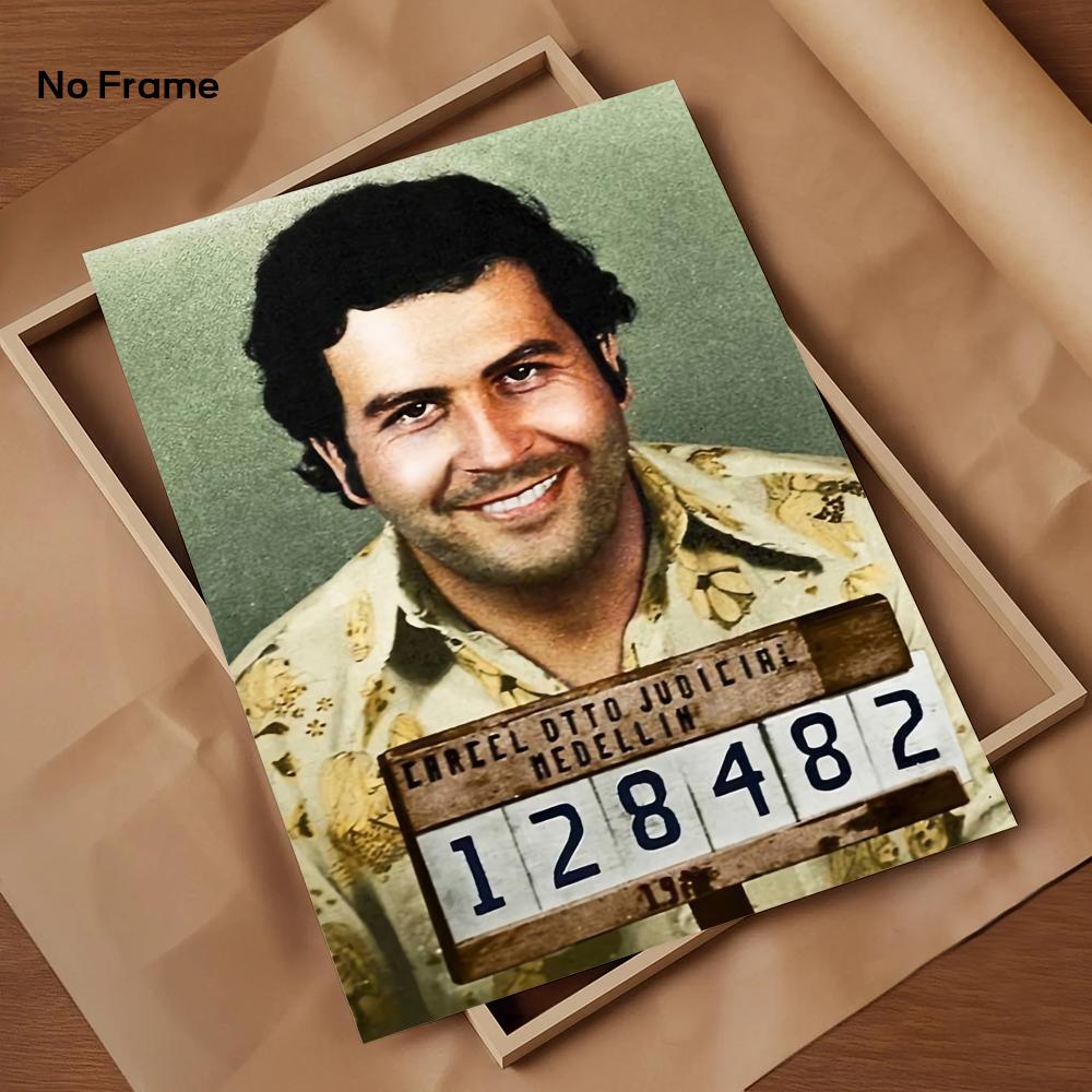 Classic Movie P-Pablo E-Escobar Poster HD Sticky Waterproof Wall Art | High Quality Print Aesthetic Home Living Bedroom Bathroom hallway Decor Trendy Room Decoration | Multiple Size Options Available
