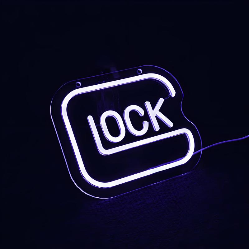 Lock Shaped Neon Lights, Acrylic Night Light, Simple and Stylish Design, USB Power Supply, Perfect for Bedroom Study Shop Decoration, Gift Idea for Valentines Day