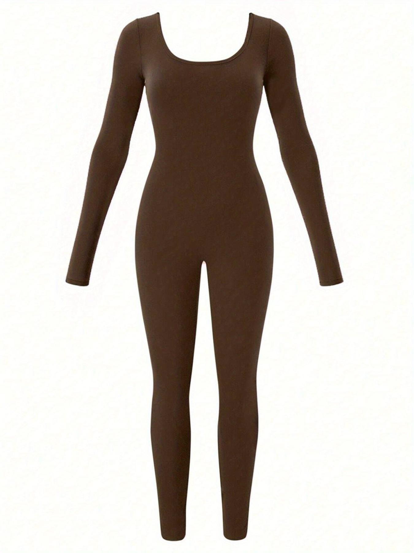 Women's Backless Knitted Jumpsuit, Casual Fashion Long Sleeve, Perfect for Graduation & Fall/winter Seasons