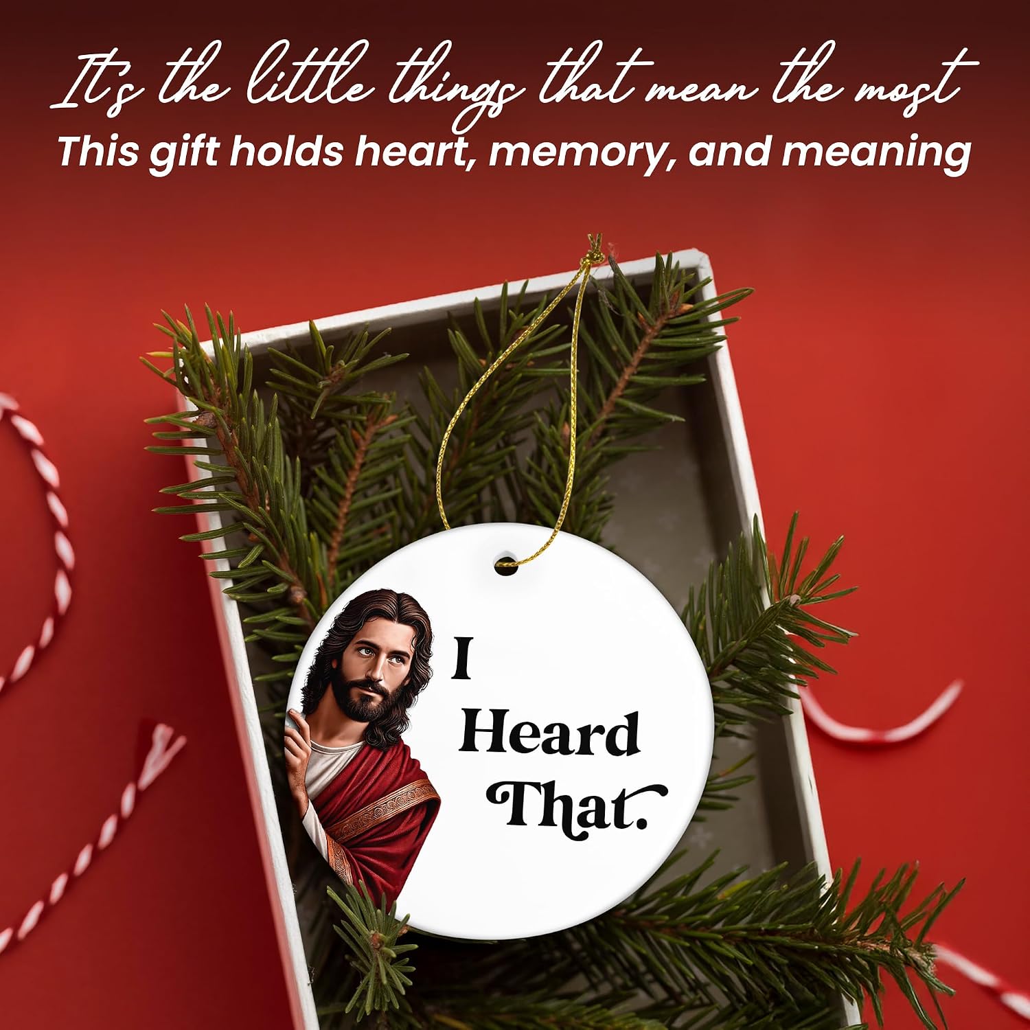 I Heard that Funny Gifts - Funny Christmas Ornaments 2026 | Christmas Tree Decorations - White Elephant Gifts for Adult, Ceramic Ornament Ideas, Stocking Stuffers  for Men Women