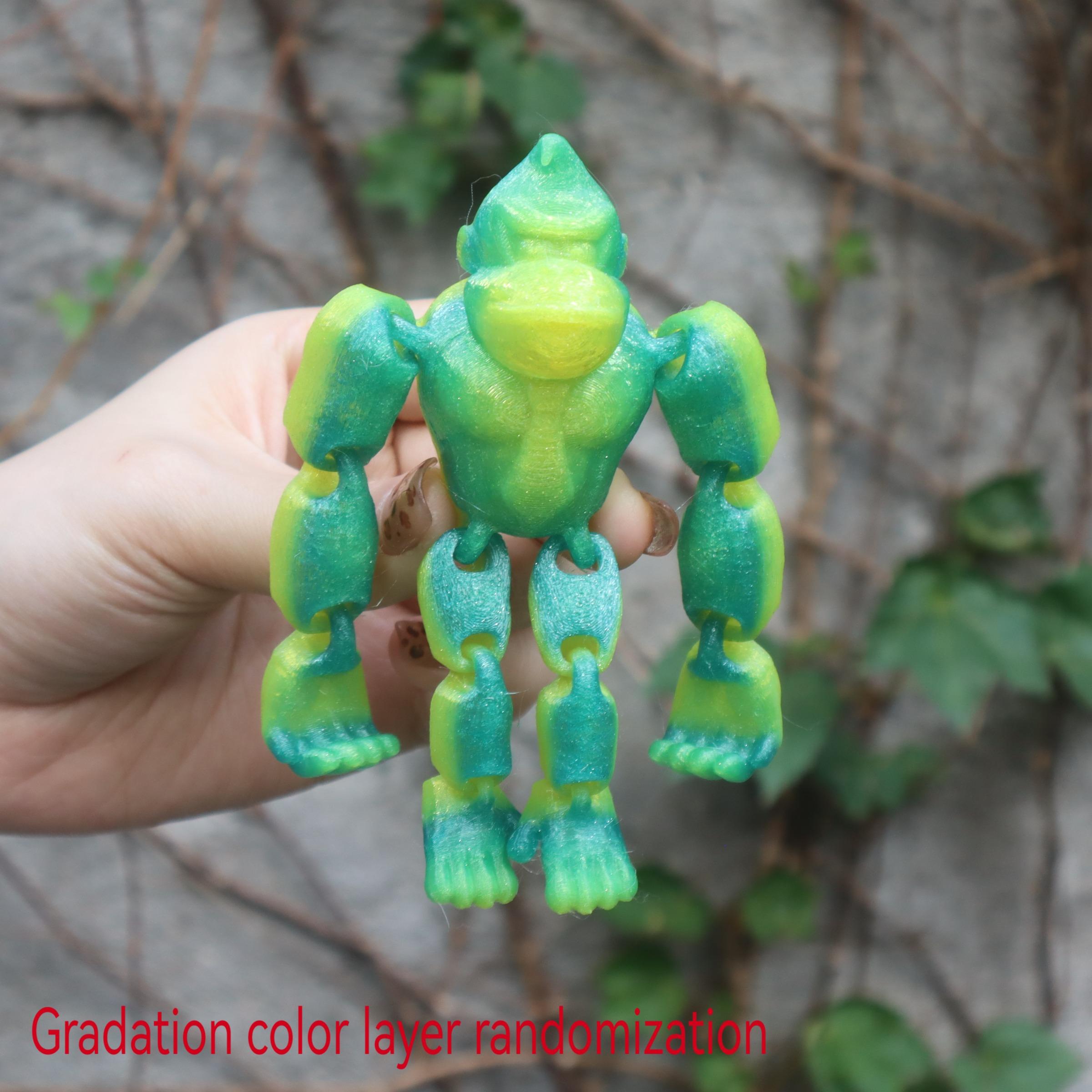 3D Printed Gorilla Figurine Game Dream Doll Set, Jointed, Hanging Door Decor, Home Office Use, Perfect for Birthday Parties, Collectible Figurines