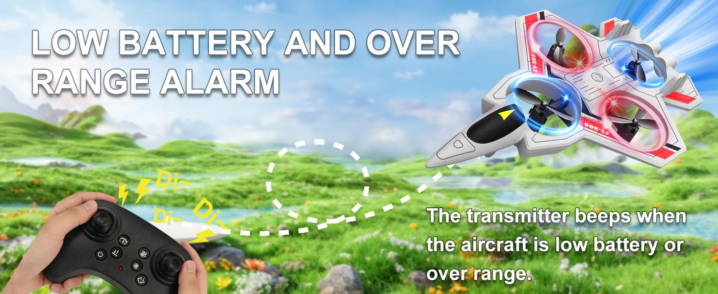 Foam Remote Control Airplanes, RC Planes with Light, RC Airplane Fighter Jet, 360 °   Stunt Roll RC Planes, Stunt Roll, Drones for Men, Remote Control Plane (Red)