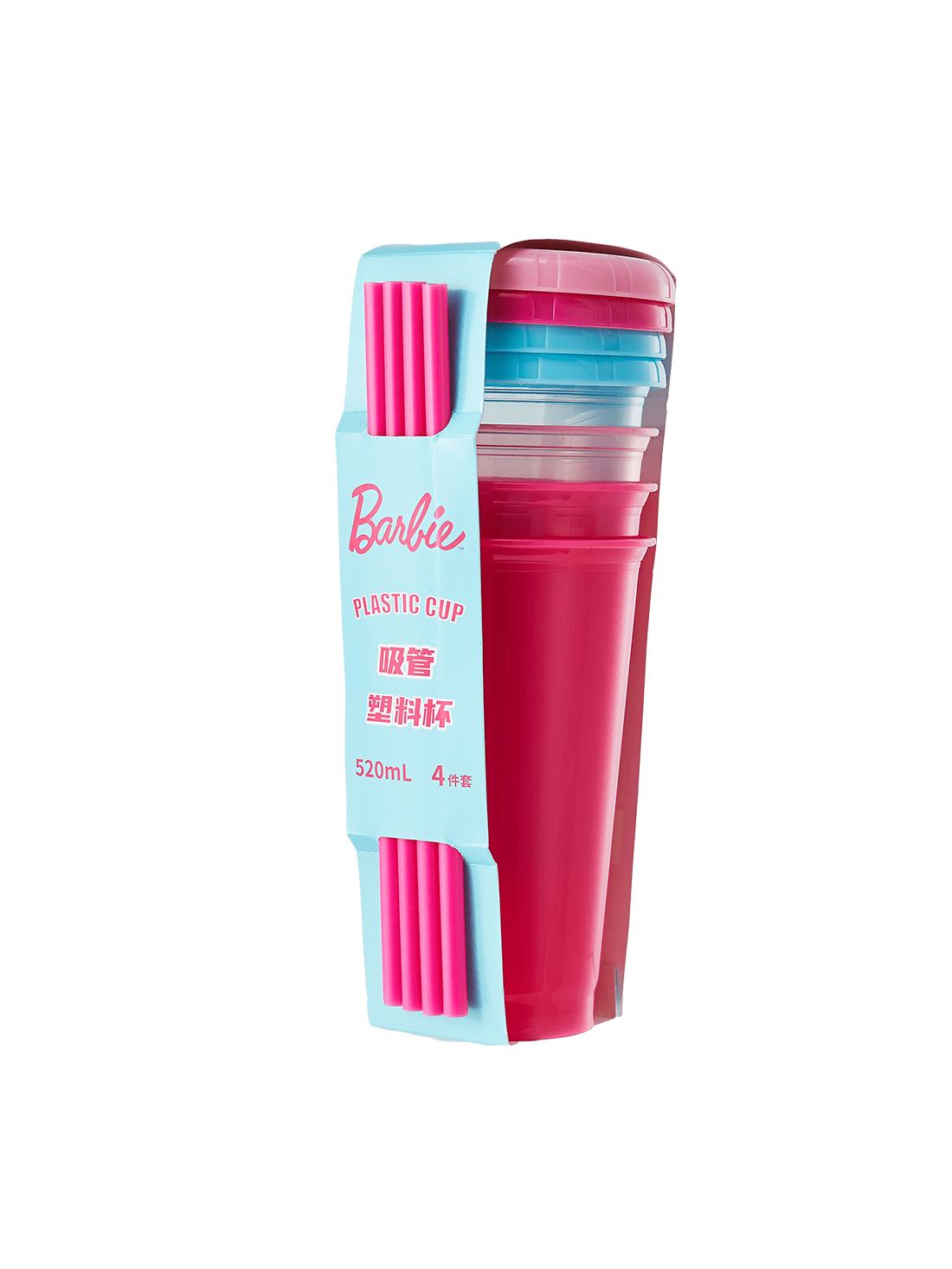 [Holiday Special]Barbie Daylight Shine Series 520mL (18oz) Plastic Beverage Bottles - 4 Pack, Durable PP and Silicone Rubber, Birthday Gifts, Halloween Gifts, School Gifts Cup Tumbler  springtok,cozyvibes