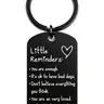 Little Reminders Trendy Inspiration Gifts for Women Men Affirmation Uplifting Mental Health You Are Enough Keyring Jewelry Stylish Keychain Metal Keychains