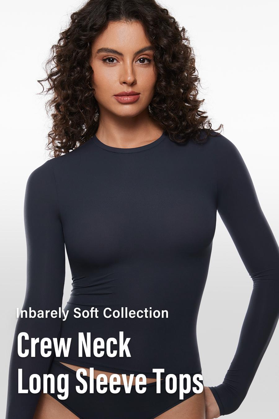 Inbarely Soft Single-Layer Basic Long Sleeve Shirts See Through SpringStatements