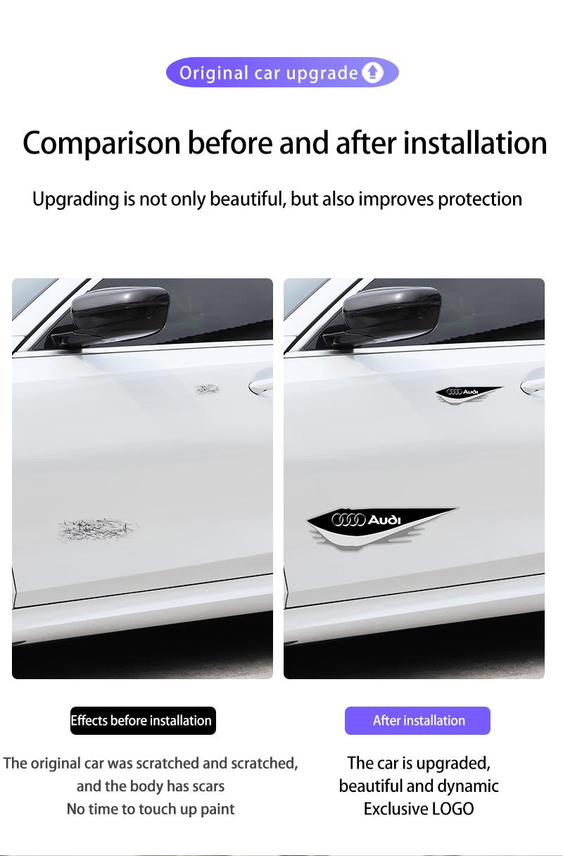 Car Body Decal Stickers Styling Emblem Accessories For Audi Q7 A8L A5 A6 A7 Q8 A4 SQ7 S4 S8 S6 S7 S5 S3 SQ5 e-tron Q5 Q3 Q6 SQ6 SQ8 Q4 SQ2 A3 TTS Q2 A8 S1 A1 Quattro