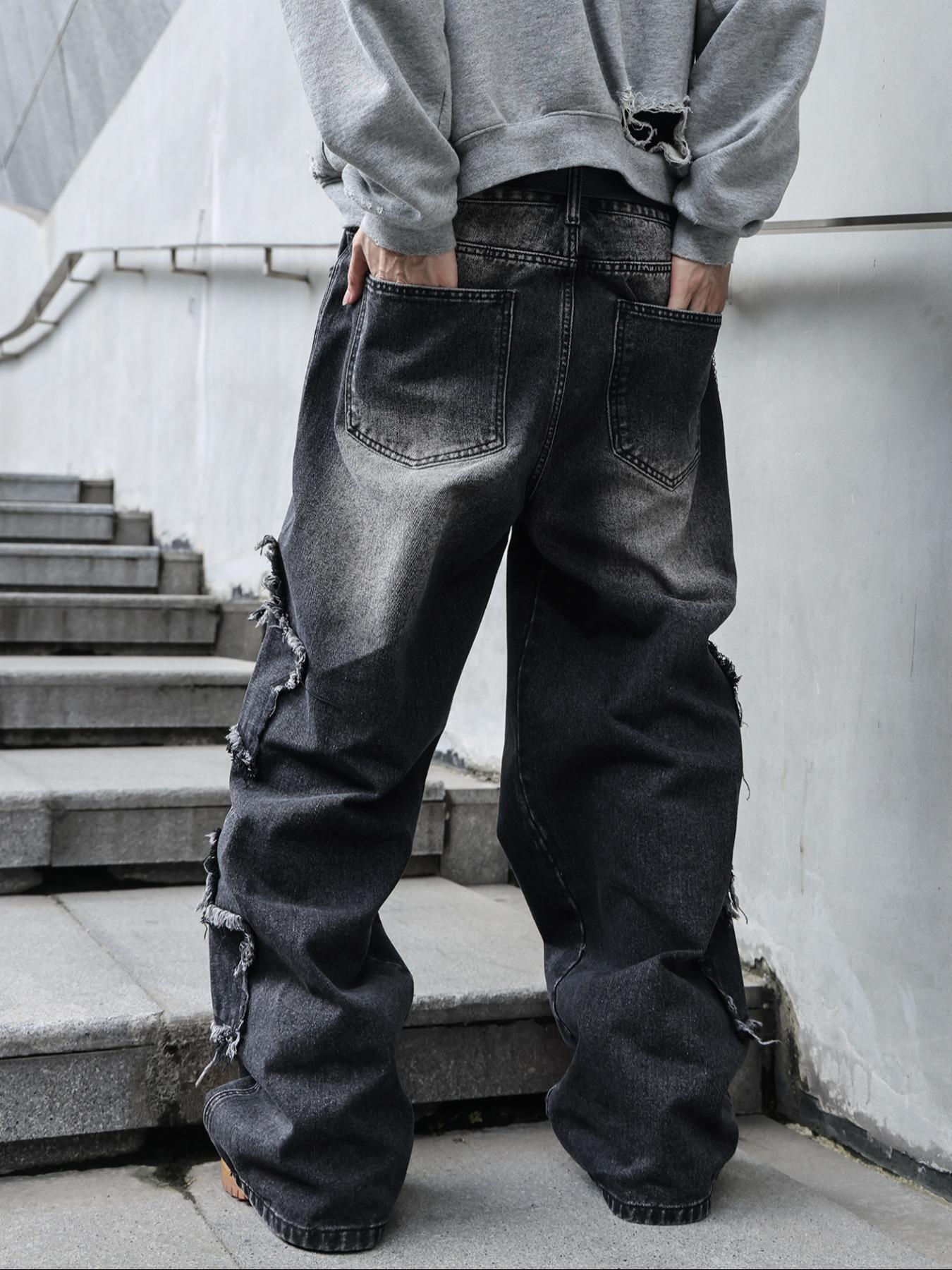 Four-Season Washed Vintage Loose Straight Leg Jeans, Y2K Street Style Denim Jeans, Perfect Gift for Husband and Boyfriend