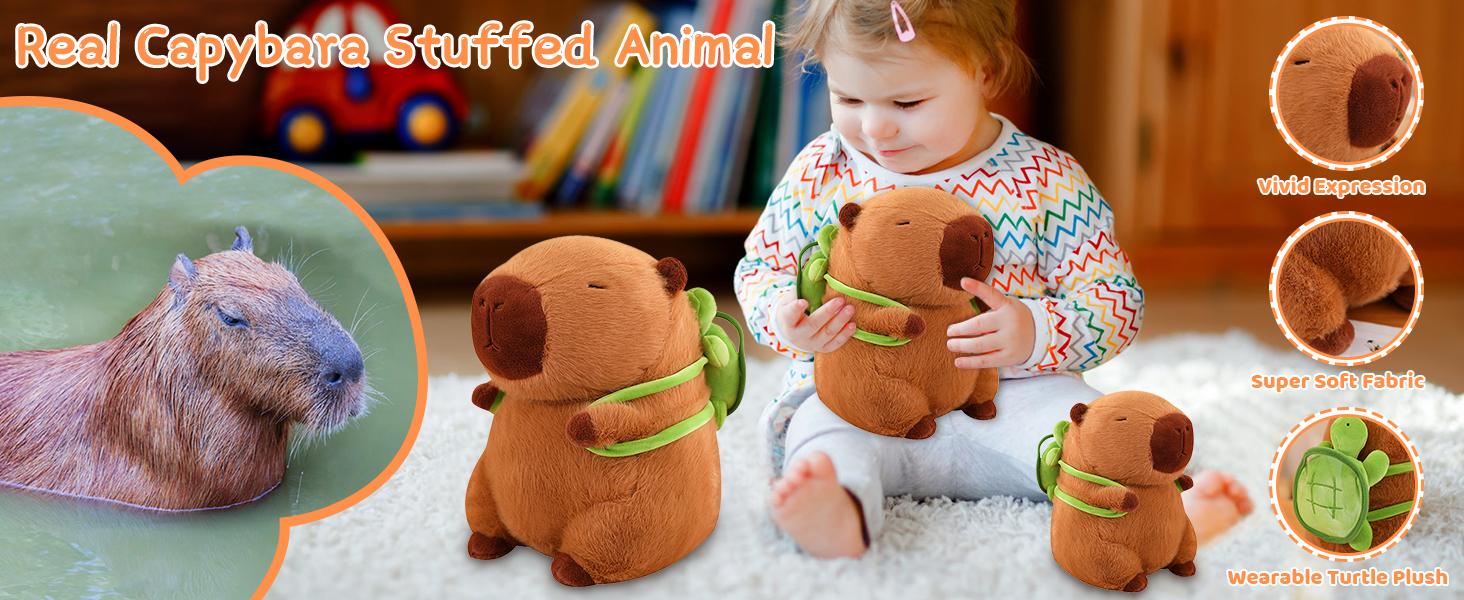 Easter Realistic Capybara Plush Toy Cute Cuddly Stuffed Animal Soft Cuddly Gift for Her Home Sofa Bed Pets Plush Toys PoshPlush Bedroom Decor Soft Stuffed Doll