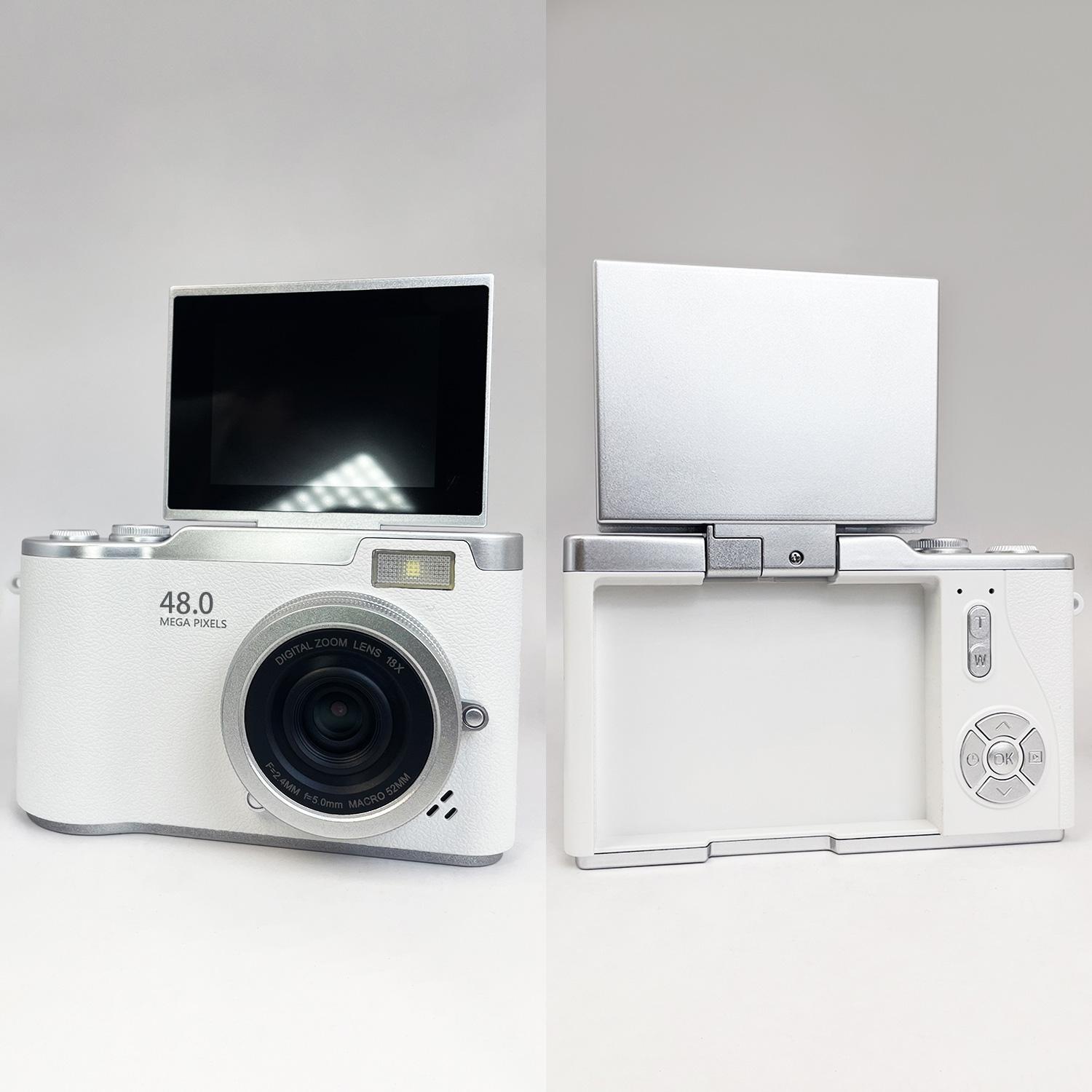 Foldable Screen Student Camera, Vintage Style Ccd Card Camera, Entry-Level Digital Camera, Beginner Digital Camera, 1080P HD Game & Filter Function Mini Camera, Rechargeable Camera