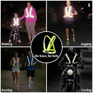 Reflective Vest Running Gear 2Pack, High Visibility Adjustable Safety Vest For Night Cycling, Hiking, Jogging, Dog Walking Reflective Vest Running Gear 2Pack, High Visibility Adjustable Safety Vest For Night Cycling, Hiking, Jogging, Dog Walking