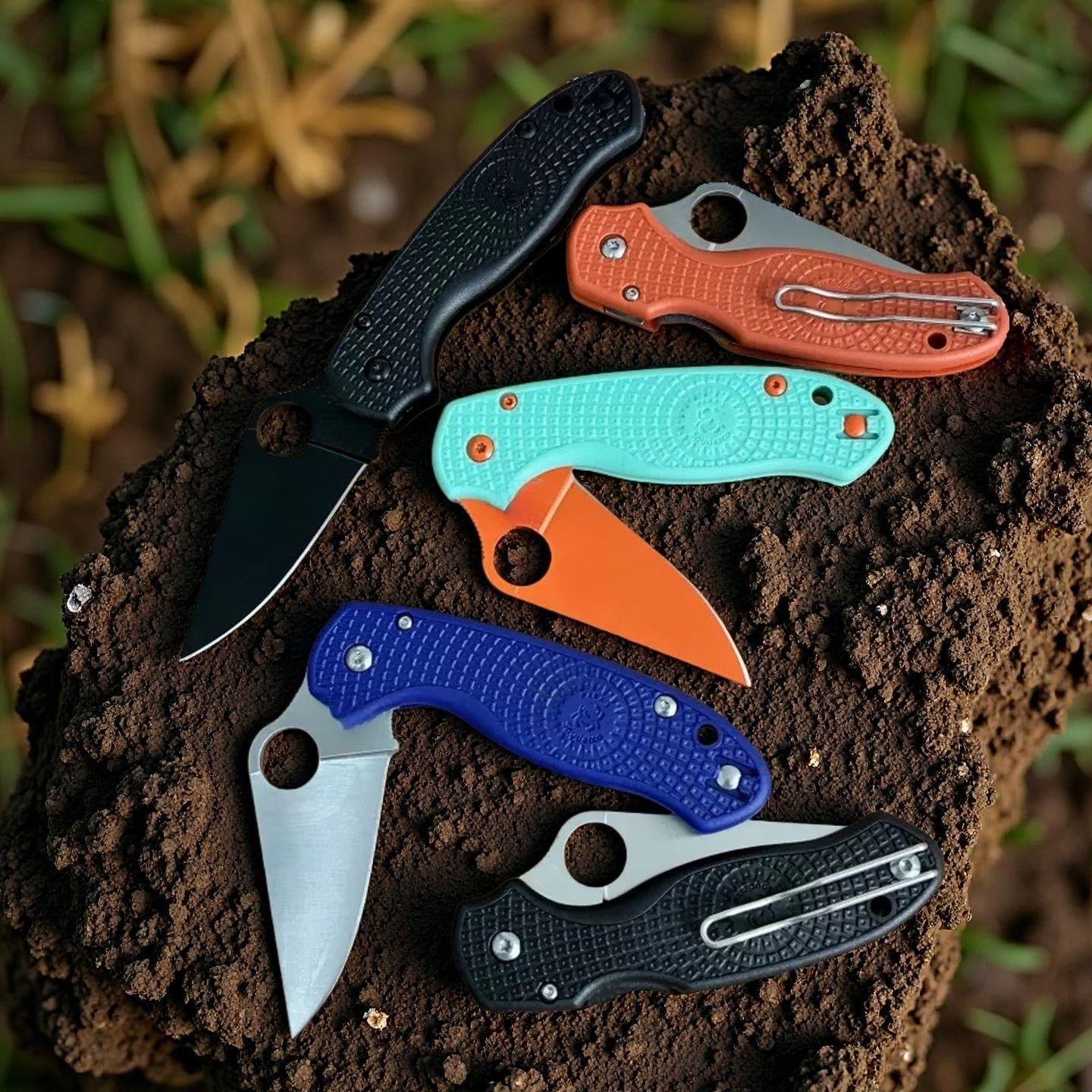 1 C223 folding knife, EDC mini pocket knife, nylon handle for mountaineering, camping, and fishing, portable EDC knife, a perfect gift for Christmas and Halloween