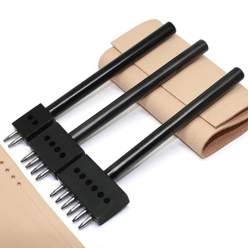 Craft Precision: Lightweight Leather Punch Tool, 2/4/6 Hole, 5mm Spacing - Perfect for DIY Projects, Durable & Versatile