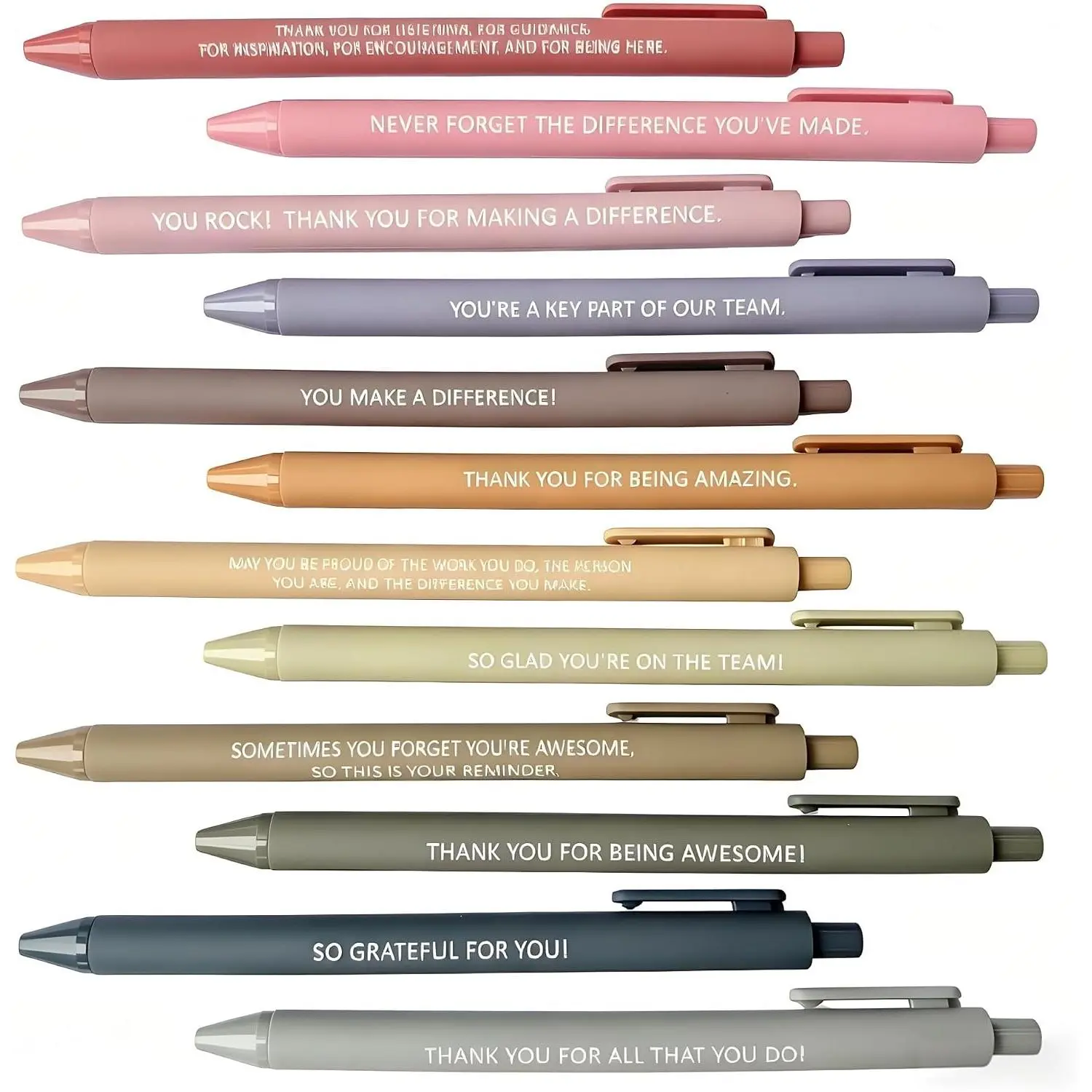 Employee Appreciation Gifts, 12 count Thank You Pens for Adults Thank You Ballpoint Pens With Sayings Appreciation Gifts for Coworkers Team Colleagues