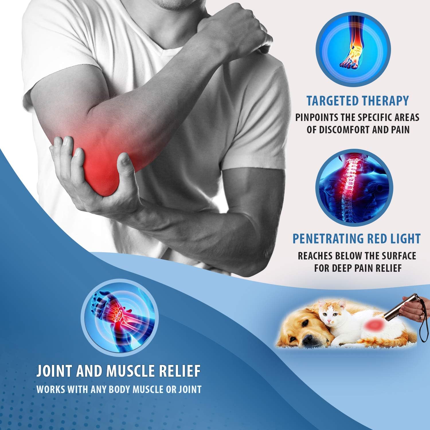 Red Light Therapy Portable Infrared Light Therapy Device for Body Knee, Hand Muscle Joint Pain Relief, Comfort, Face Beauty Instrument