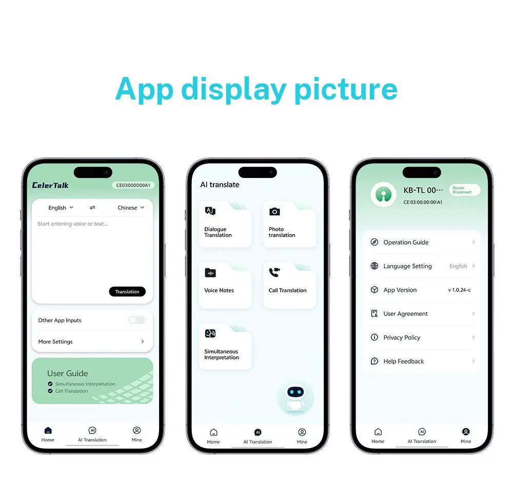 AI Translator Voice Recorder Note Recorder, Translation 146+ languages with Real time Translation, Magnetic Phone Holder, Supports Video and Voice Call Translation, Travel Socializing Lectures Meetings Interviews