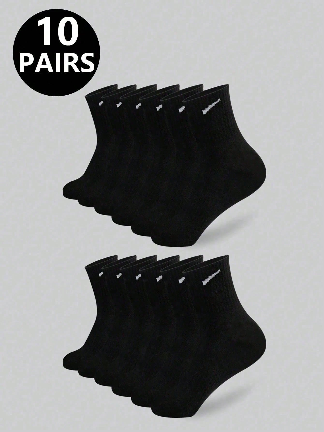 20 Pairs Sweat-Absorbent Multi-Purpose Teen Socks, Breathable Comfortable Mid-Calf Socks for Unisex