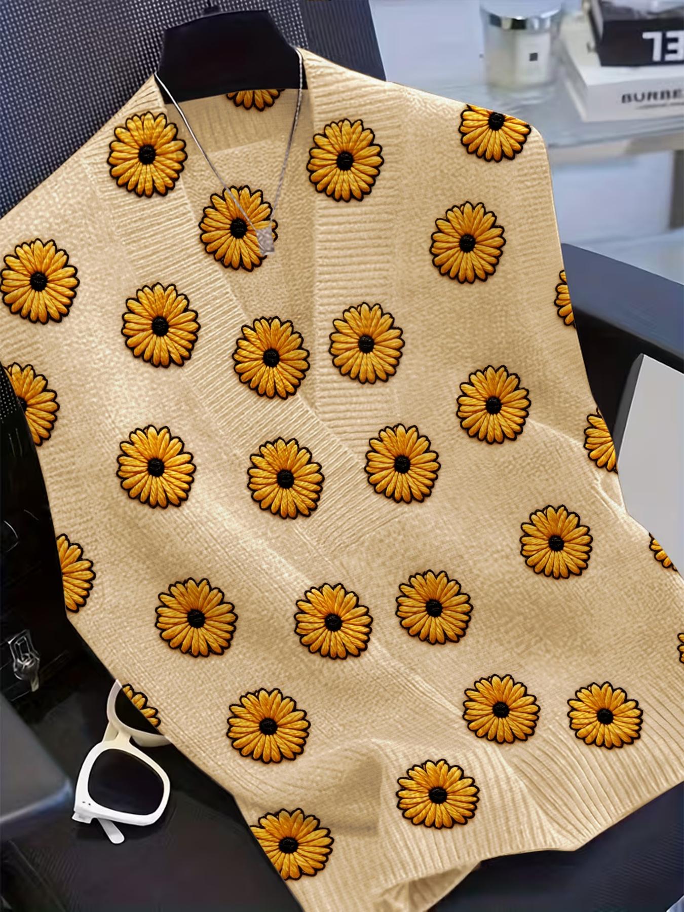 Spring Summer Elegant Women's Vintage Farmhouse Floral Knit Vest, Cross Deep V Neck Sleeveless Sweater, Comfortable Casual Outerwear